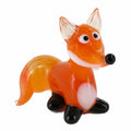 Miniatur Glas-Fuchs Figur in Rot-Orange - Dekoration für Vitrine