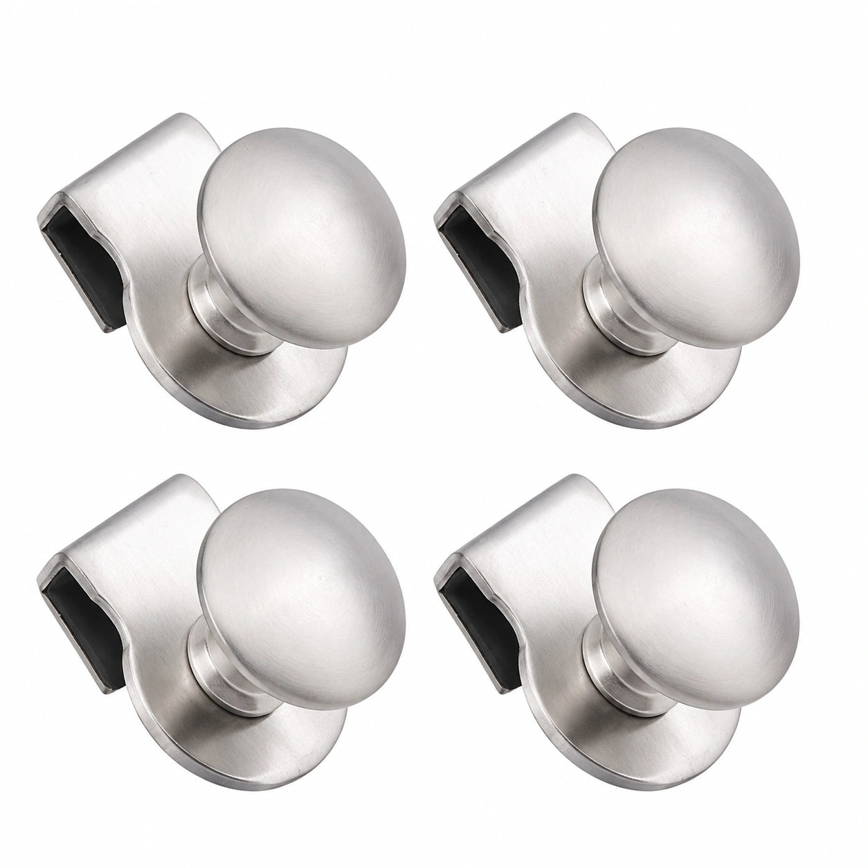 Edelstahl Glastürgriff Set, 4er-Pack, Bohrfreie Schranktürgriffe, Möbelzubehör für 3-5 mm Glas