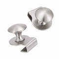 Edelstahl Glas Türgriffe Set mit Clips, 5-8 mm, Bohren nicht erforderlich