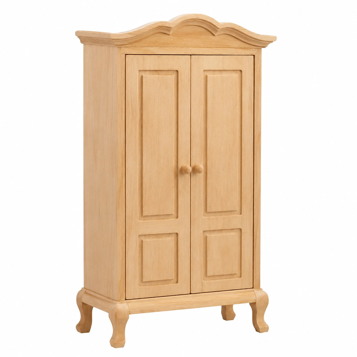STOBOK Miniatur Holzschrank für Puppenhaus 1:12 – Kleiderschrank für Wohnzimmer und Schlafzimmer Dekoration