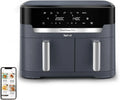 Frytkownica beztłuszczowa TEFAL EY942B, 11 l, szuflady, kolor szary