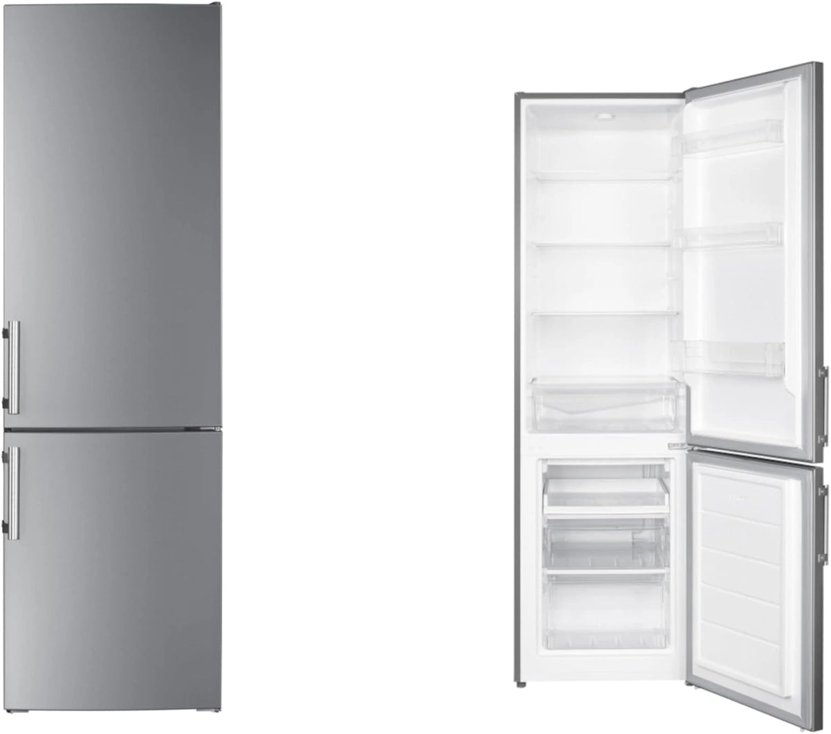 Lodówko-zamrażarka WOLKENSTEIN KGK180E, 262 l, kolor szary