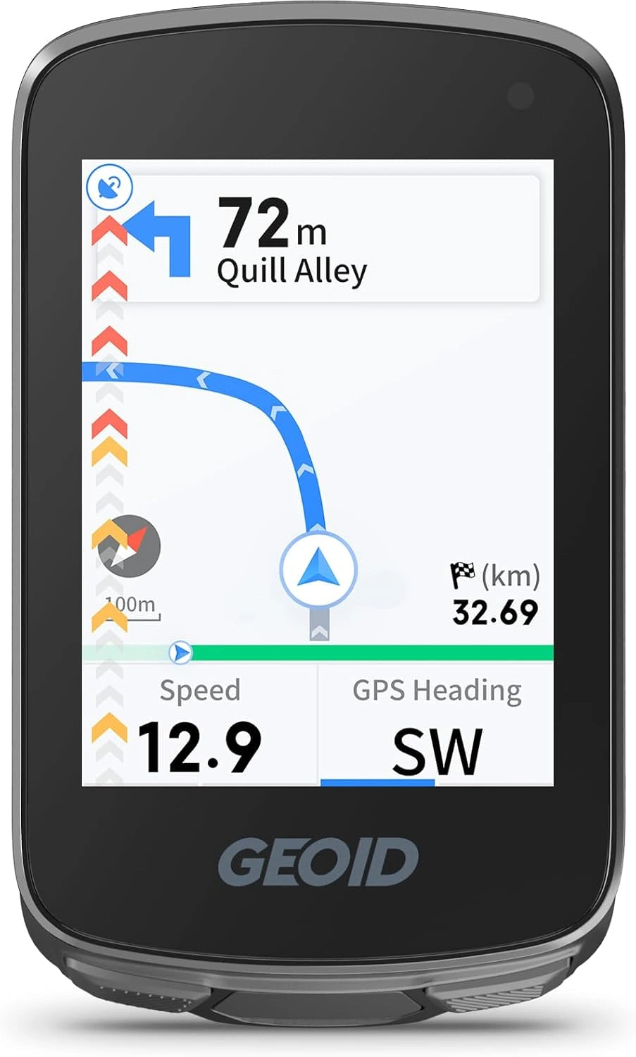 Licznik rowerowy GPS GEOID CC700, bezprzewodowy, Wi-Fi, kolor szary i czarny