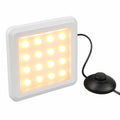 LED Vitrinenleuchte Quina, 3000K, 1-10er Set, dimmbar mit Fußschalter, silber matt