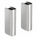 Gedotec Glas-Magnetverschluss-Set für Möbel | Klemmbare Gegenplatte für 4-6 mm Glas | Verchromter Stahl | 2 Stück - Ideal für Glastüren und Vitrinen