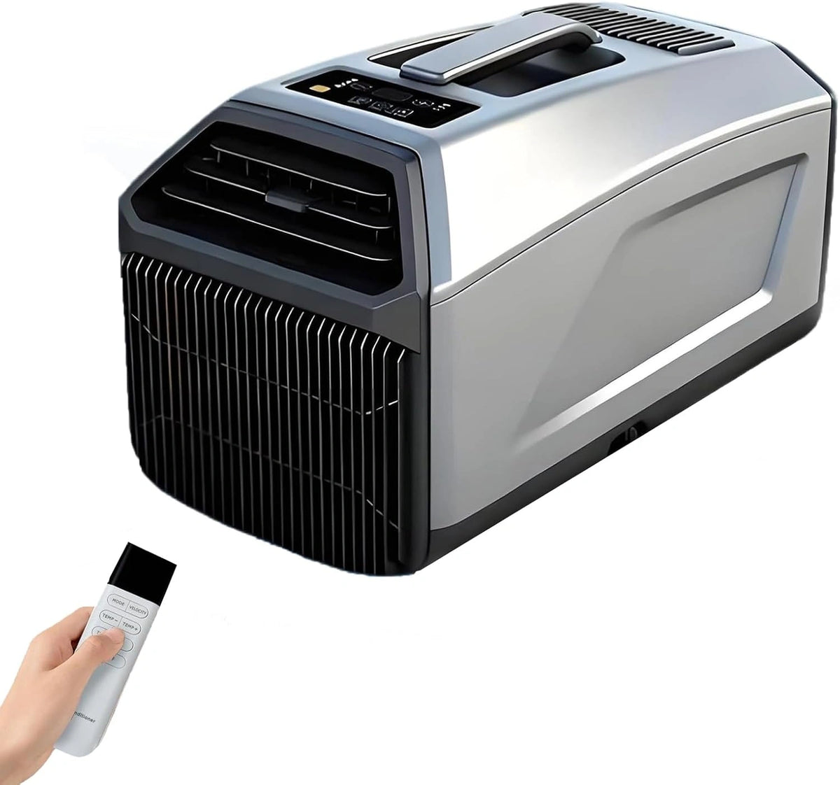 Klimatyzator, 5100 BTU, pilot zdalnego sterowania, programator czasowy, kolor szary i czarny