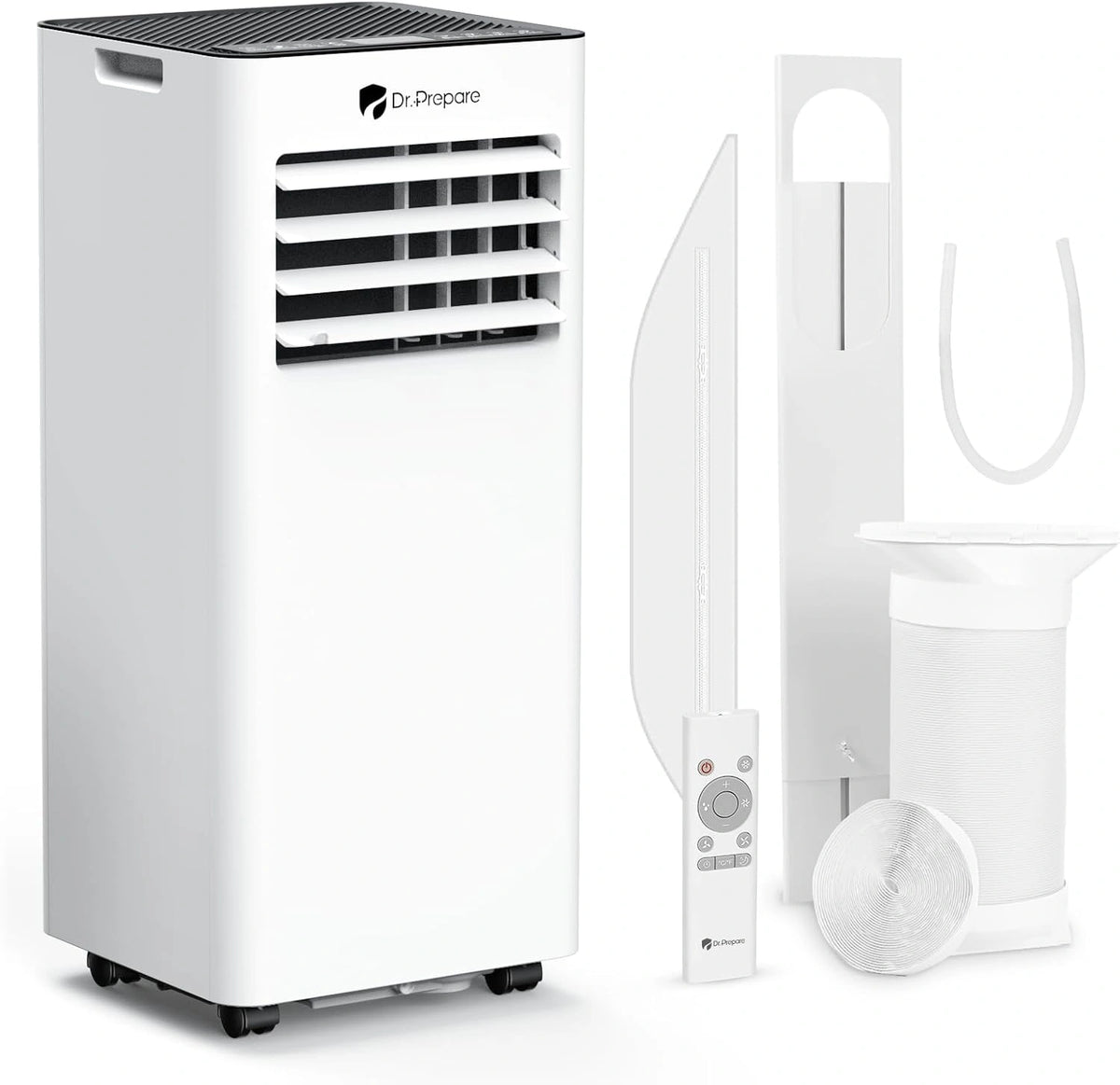 Klimatyzator DR.PREPARE, 7000 BTU, do 20 m², pilot zdalnego sterowania, programator czasowy, kolor biały i szary