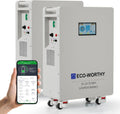 Akumulator ECO-WORTHY LiFePO4, 314 Ah, 48 V, kolor szary