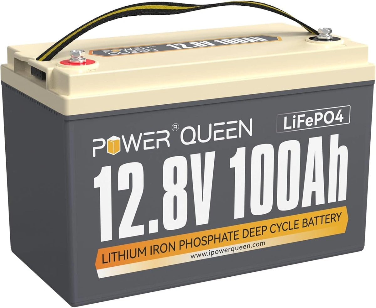 Akumulator Power, 100 Ah, 1280 Wh, 12 V, kolor szary