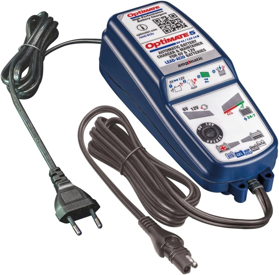 Ładowarka OptiMate TM320, 6 V, kolor szary i niebieski