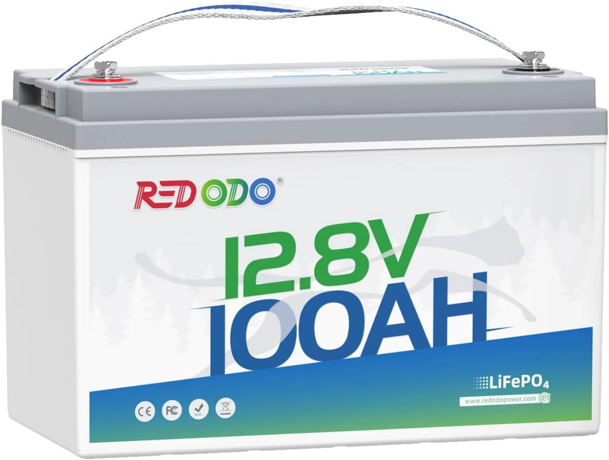 Akumulator Redodo, 100 Ah, 1280 Wh, 12 V, kolor biały i szary