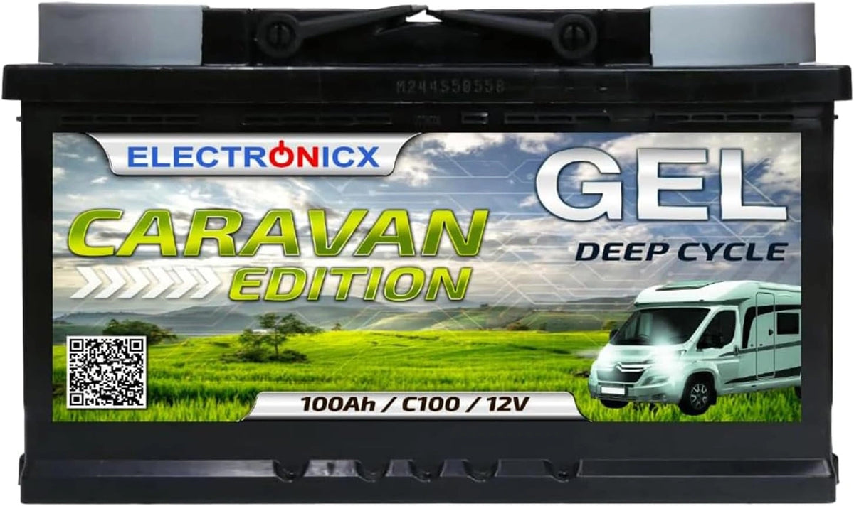 Zestaw fotowoltaiczny Electronicx GEL, 100 Ah, 12 V, kolor czarny