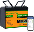Akumulator ECO-WORTHY, 100 Ah, 1280 Wh, 12 V, kolor pomarańczowy i szary