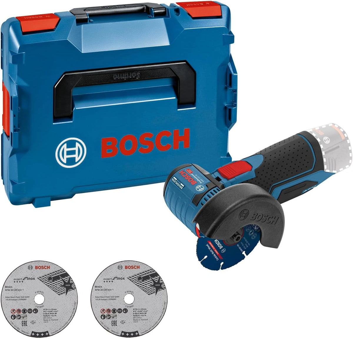 Szlifierka kątowa Bosch Professional GWS 12V-76, 12 V, kolor niebieski