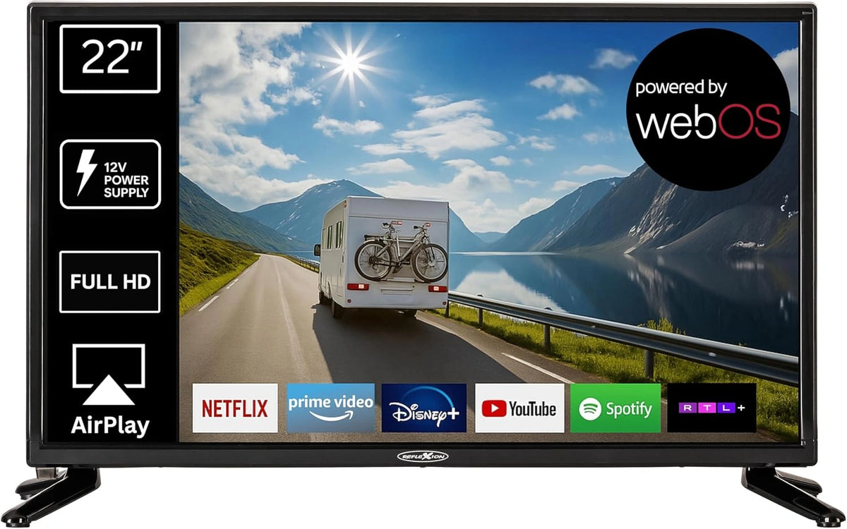 Telewizor REFLEXION LED22IBT, 230 V, kolor czarny i szary