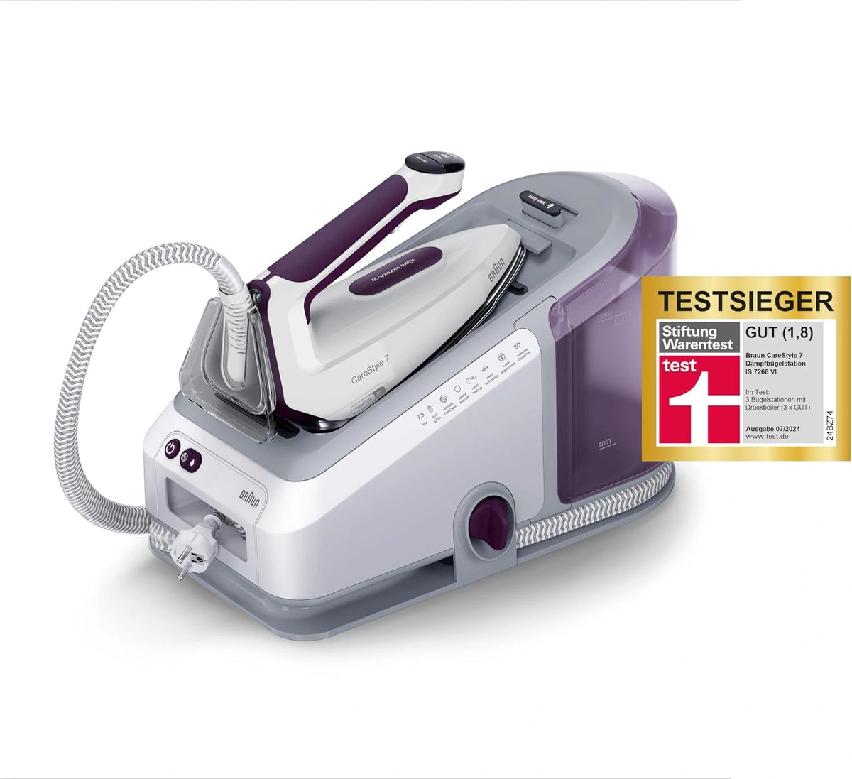 Zbiornik na wodę Braun CareStyle IS 7266, 2700 W, 2 l, kolor brązowy i biały