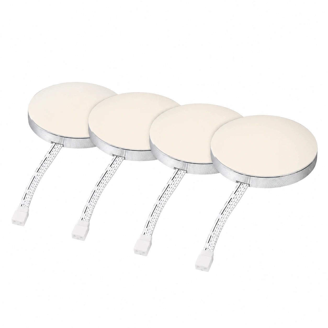 4er-Set LED-WLAN-Unterbauleuchten, dimmbar, Farbtemperatur 2700K-6500K, kompatibel mit Alexa und Google Home, inklusive RF-Fernbedienung und Timer-App-Steuerung