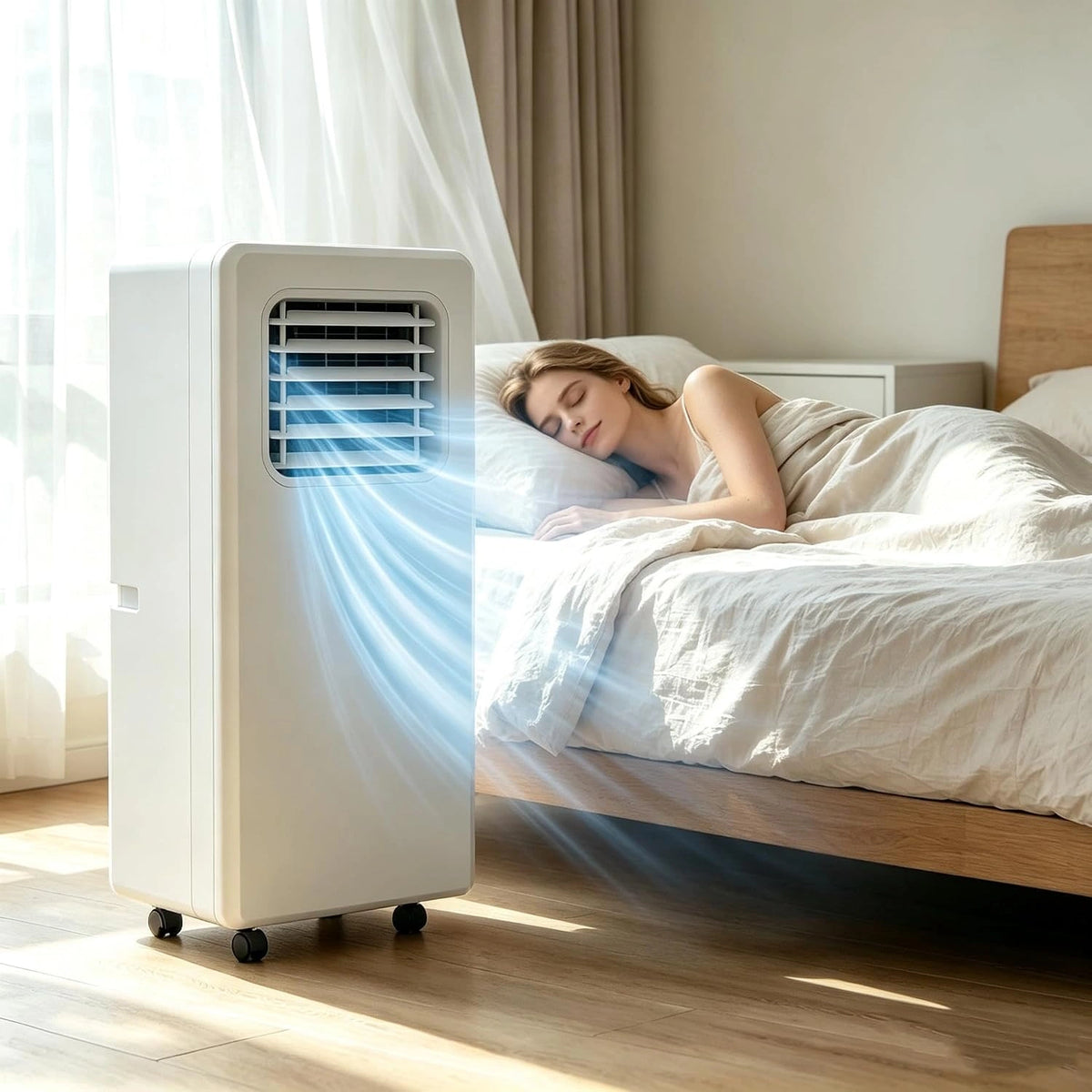 Klimatyzator, 12000 BTU, pilot zdalnego sterowania, kolor szary i brązowy