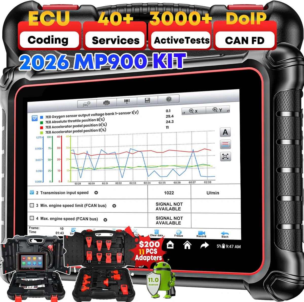Tester diagnostyczny Autel MaxiPRO MP900, kolor czarny