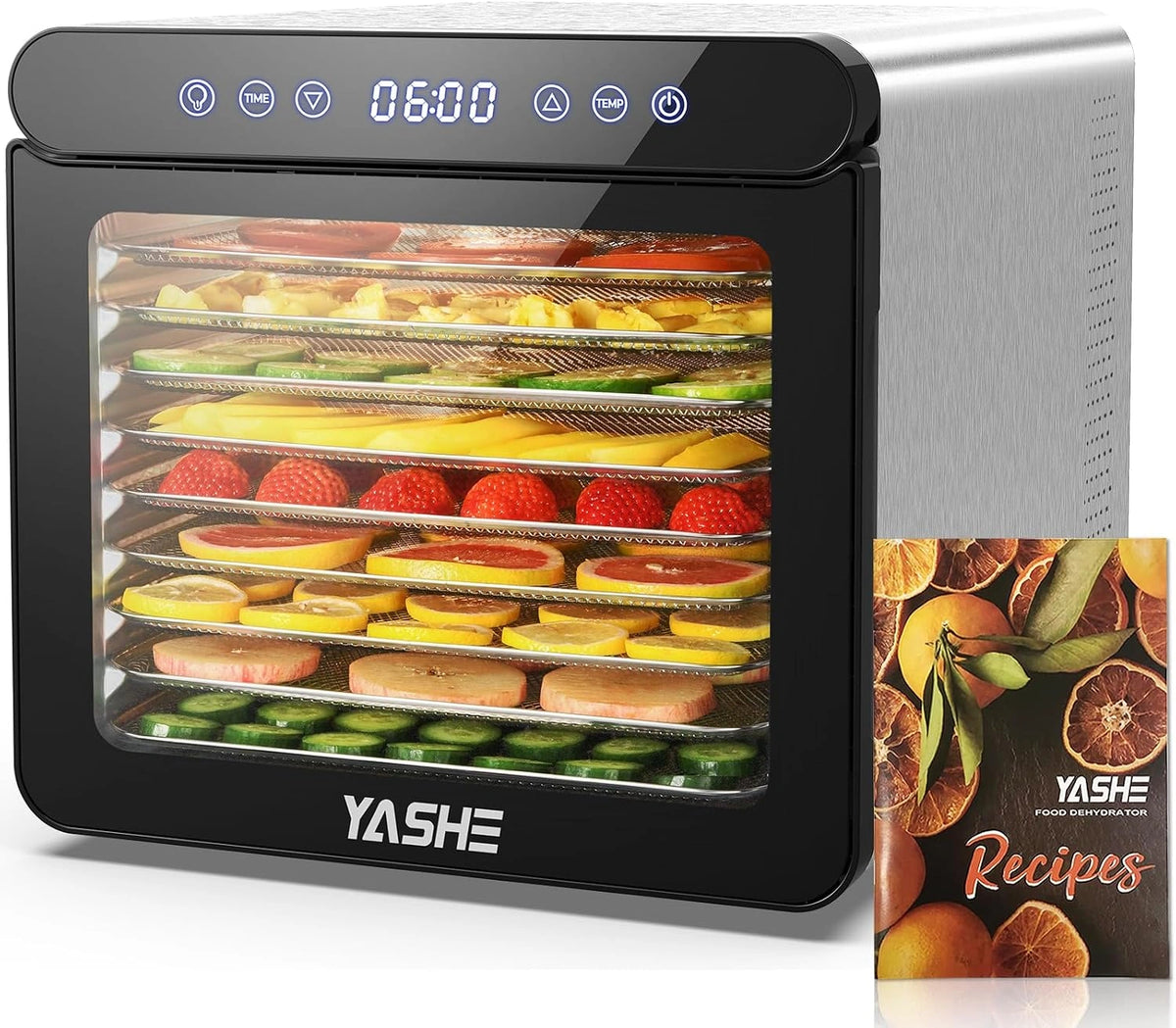 Wentylator YASHE, 800 W, programator czasowy, kolor czarny
