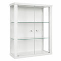 Premium Glas Hängevitrine mit Verstellbaren Böden und Glastüren - 80x60x25cm - Hergestellt in Deutschland