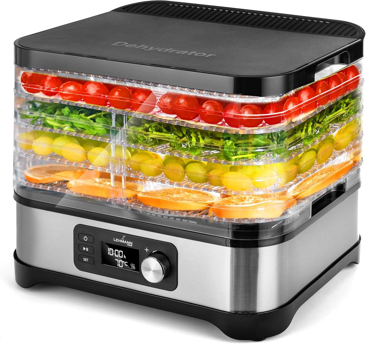 Suszarka do żywności Lehmann LHOFD-4525, 450 W, kolor szary