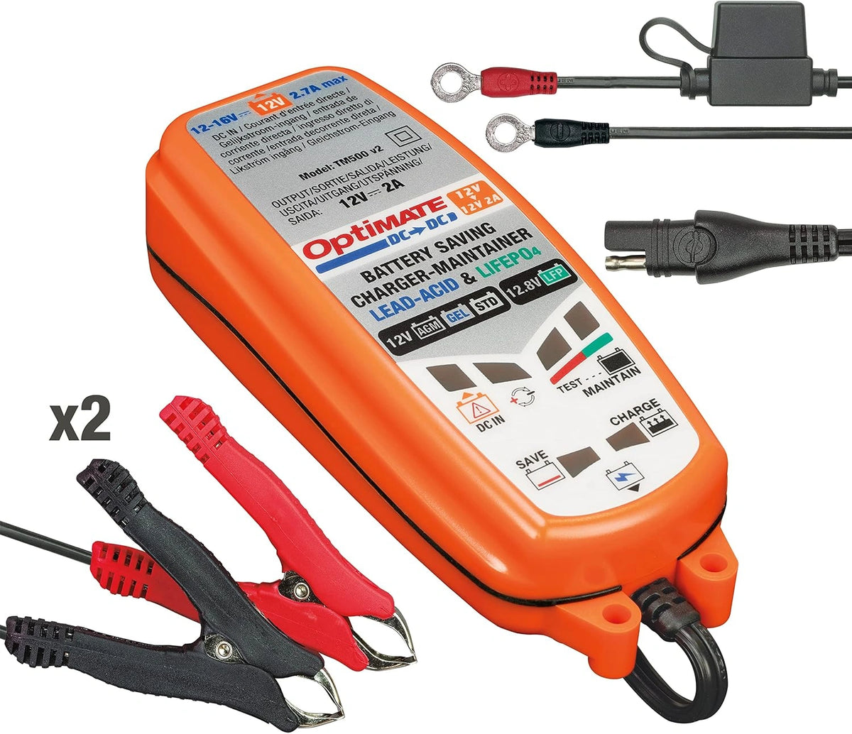 Ładowarka TecMate OptiMate TM500, 12 V, kolor szary i czerwony
